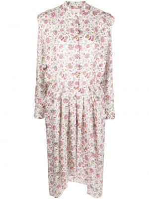 Kvetinové košeľové šaty s potlačou Isabel Marant