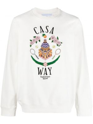 Siuvinėtas džemperis Casablanca balta