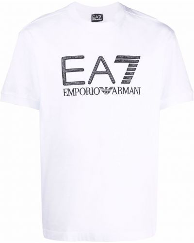 T-shirt con stampa Ea7 Emporio Armani bianco