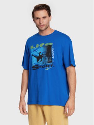 T-shirt large Reebok bleu