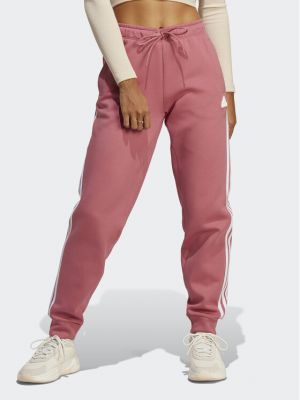 Csíkos melegítő szett Adidas rózsaszín