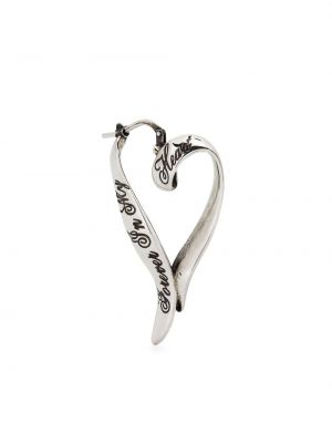 Σκουλαρίκια με μοτίβο καρδιά Acne Studios ασημί
