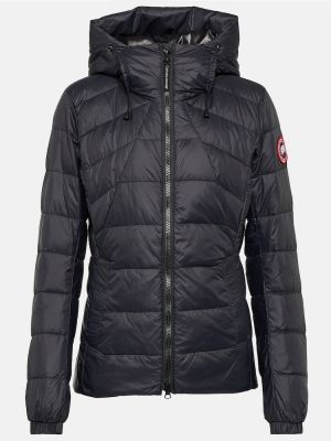 Pernata jakna s kapuljačom Canada Goose crna