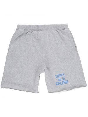 Shorts de sport en coton à imprimé Gallery Dept. gris