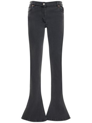 Bavlněné zvonové džíny s nízkým pasem Magda Butrym černé