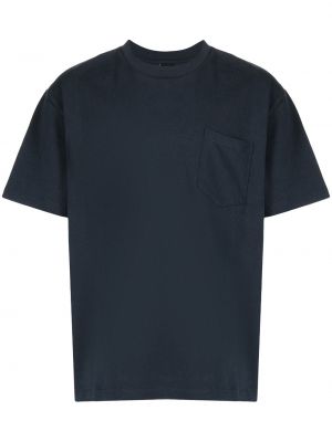 T-krekls ar apaļu kakla izgriezumu ar kabatām Suicoke zils