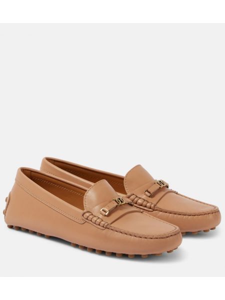 Skinn flate sko Tod's beige