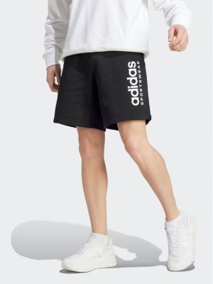 Флийс спортни шорти Adidas черно