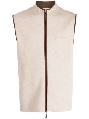 Pletená kašmírová vesta na zips N.peal