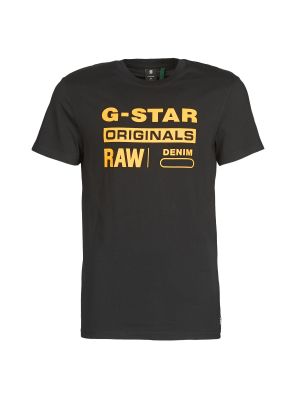 Tričko s krátkými rukávy jersey s hvězdami G-star Raw černé