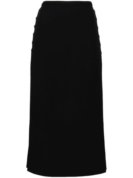 Čipkovaná priehľadná kvetinová sukňa Michael Kors Collection čierna