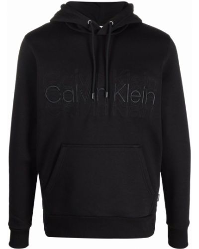 Brodert hettegenser Calvin Klein svart