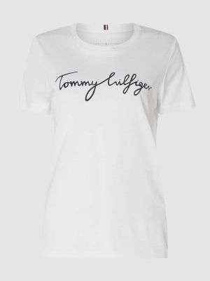 Koszulka z nadrukiem Tommy Hilfiger biała