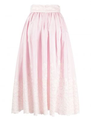 Květinové pruhované bavlněné sukně Elie Saab