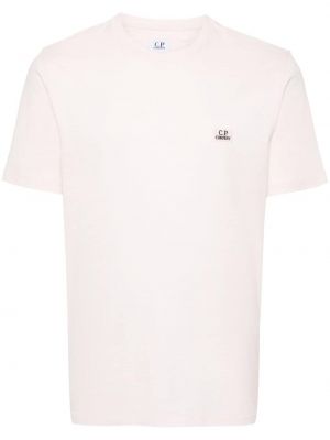 T-shirt en coton avec applique C.p. Company rose