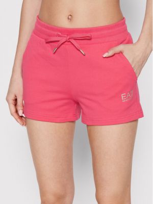 Sportske kratke hlače Ea7 Emporio Armani ružičasta