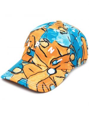 Cappello con visiera ricamato Marni arancione