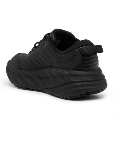 Sneakersy skórzane chunky Hoka One One czarne