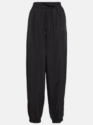 Sportovní kalhoty s vysokým pasem Moncler černé