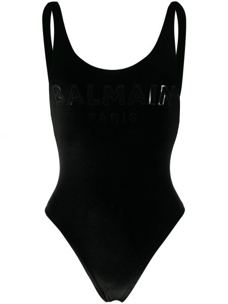 Bañador con estampado Balmain negro