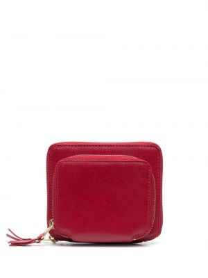 Kožni novčanik s džepovima Comme Des Garçons Wallet crvena