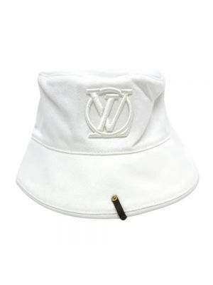 Czapka bawełniana Louis Vuitton Vintage biała