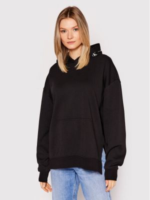 Sportinis džemperis oversize Calvin Klein Jeans juoda