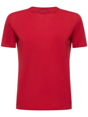 Bavlněné tričko jersey Loro Piana červené