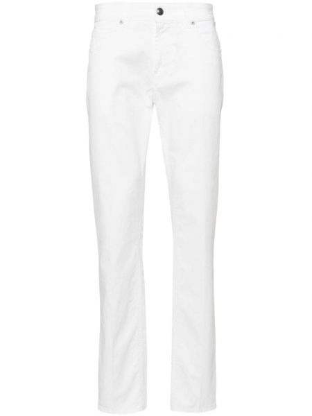 Bavlněné kalhoty Fay bílé