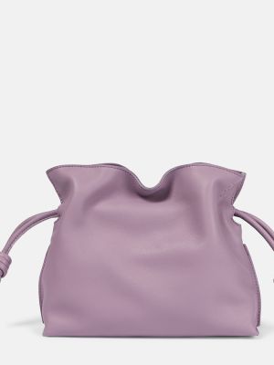 Usnjena pisemska torbica Loewe roza