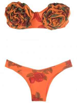 Bikini a fiori con applique Amir Slama