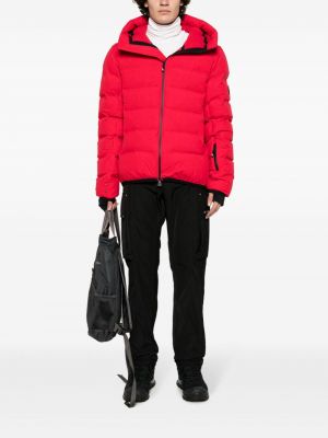 Pikowana kurtka puchowa Moncler Grenoble czerwona