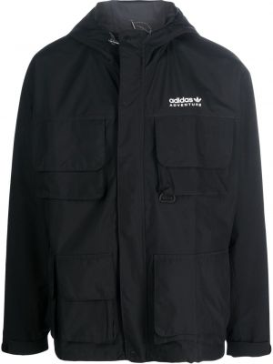 Jacke mit kapuze mit print Adidas schwarz