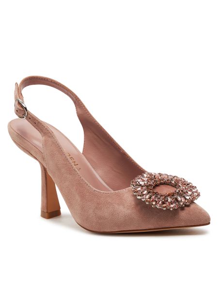 Sandale od brušene kože Alma En Pena ružičasta