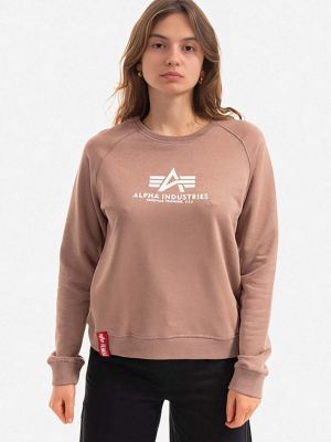 Рожевий светр з принтом Alpha Industries