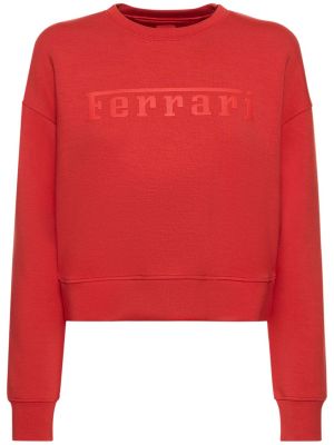Bluza dresowa z wiskozy Ferrari czerwona