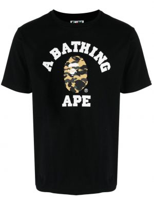 T-shirt aus baumwoll A Bathing Ape® schwarz