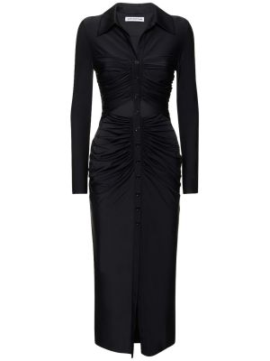 Μίντι φόρεμα από ζέρσεϋ Self-portrait μαύρο