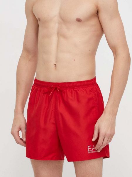 Kratke hlače Ea7 Emporio Armani crvena
