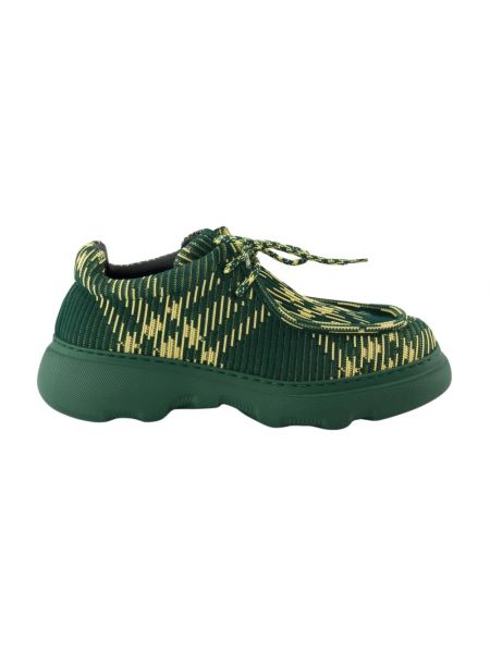 Sneakersy w kratkę retro Burberry zielone
