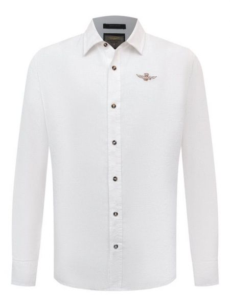 Льняная рубашка Aeronautica Militare белая
