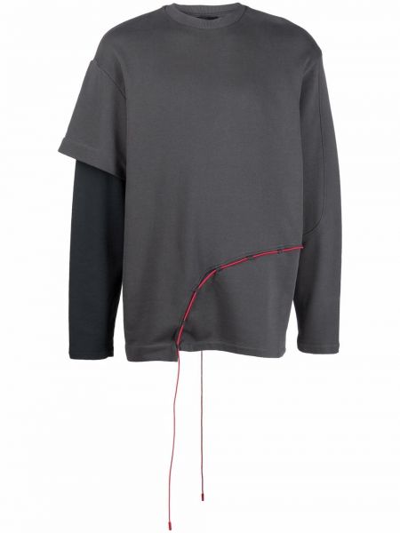 Asymmetrischer cord sweatshirt A Better Mistake grau