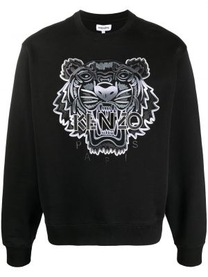 Sweatshirt mit rundem ausschnitt mit tiger streifen Kenzo schwarz