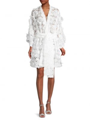 Кружевное платье мини La Vie Style House белое