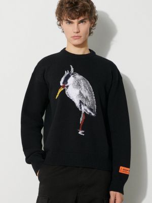 Sweter wełniany Heron Preston czarny