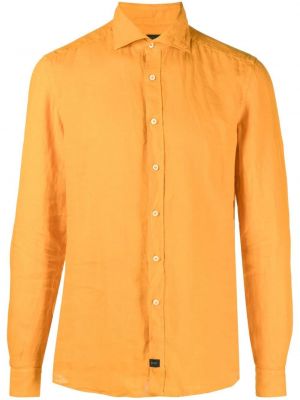 Lněná košile Fay oranžová