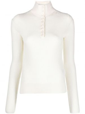 Vlnený sveter Ba&sh biela