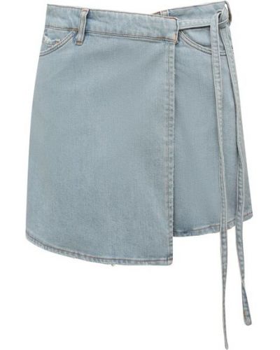 Джинсовая шорты юбка 3x1, голубая