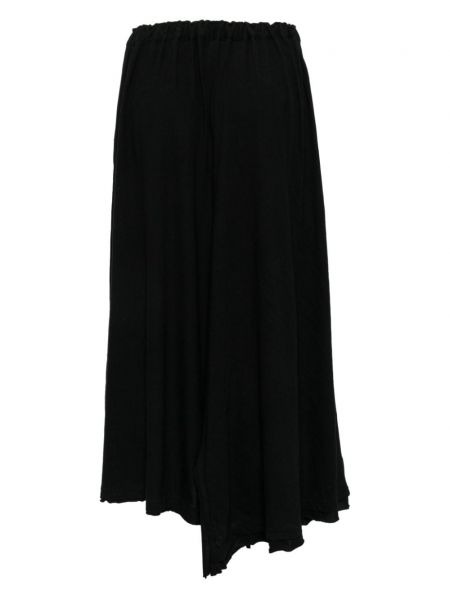 Spodnie bawełniane asymetryczne Yohji Yamamoto czarne