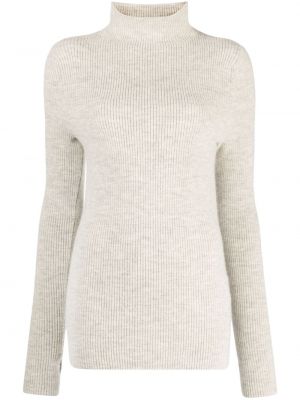 Sweter wełniany z wełny merino Lauren Manoogian szary